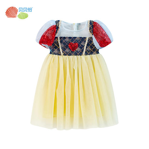 贝贝怡女童短袖连衣裙蓬蓬网纱连衣裙夏季女宝宝仙女裙女孩公主裙 商品图4