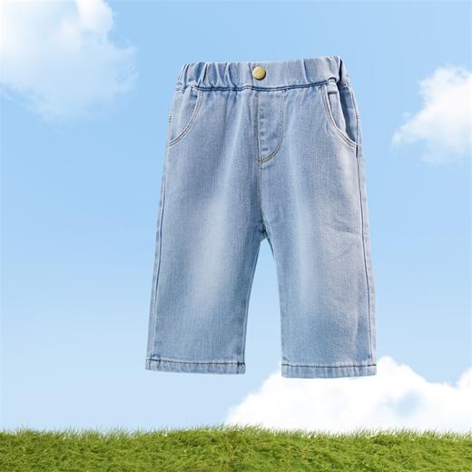 贝贝怡童装男童休闲牛仔裤夏季新款男宝宝时髦七分裤小童洋气裤子 商品图9