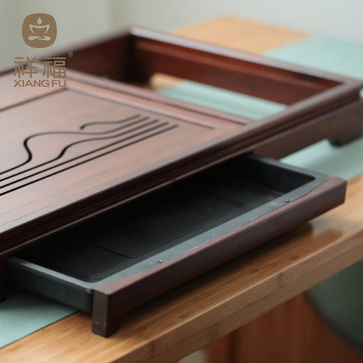 祥福 观山月四合一框架茶盘 茶具竹制功夫茶具家用茶盘 尺寸73*41*.8cm  可搭配电器尺寸20*37cm（价格不含电器） 商品图1