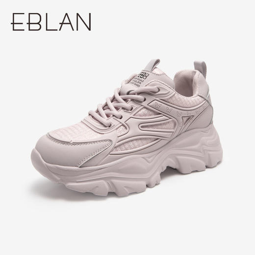 伊伴春季女鞋时尚休闲鞋舒适百搭运动鞋厚底增高老爹鞋B24131902 商品图1