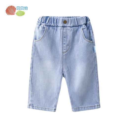 贝贝怡童装男童休闲牛仔裤夏季新款男宝宝时髦七分裤小童洋气裤子 商品图2