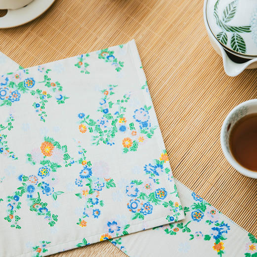 日式碎花系列竹制茶垫新中式中国风茶巾 商品图1