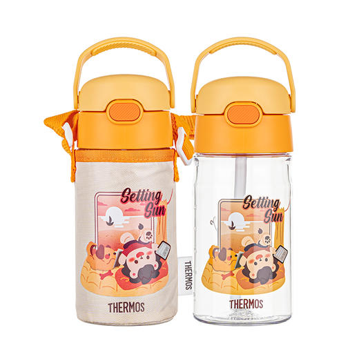 膳魔师（THERMOS）儿童夏季水杯郊游出行杯带刻度吸管杯露营系列 商品图1