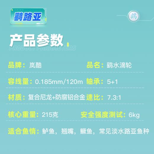 佳钓尼鹞路亚纺车轮水滴轮金属磁力双刹车防炸线鱼线轮远投渔轮 商品图3
