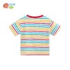 贝贝怡童装女童彩色条纹短袖女宝宝英文字母印花上衣女孩百搭T恤 商品缩略图7