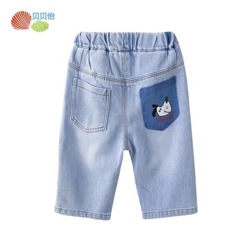 贝贝怡童装男童休闲牛仔裤夏季新款男宝宝时髦七分裤小童洋气裤子 商品图3