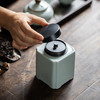 丰子汝窑 圆方罐 茶叶罐 陶瓷茶叶罐存茶罐密封药粉罐礼盒包装 商品缩略图6