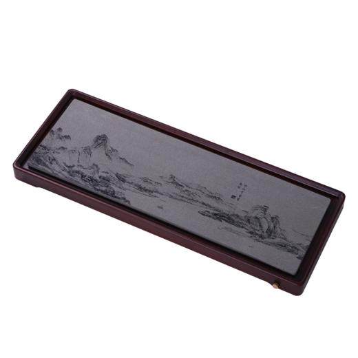 祥福 无垠茶盘 现代乌金石高端家用干泡台茶台茶具茶海茶盘 干泡盘重竹加石材62*23 商品图10