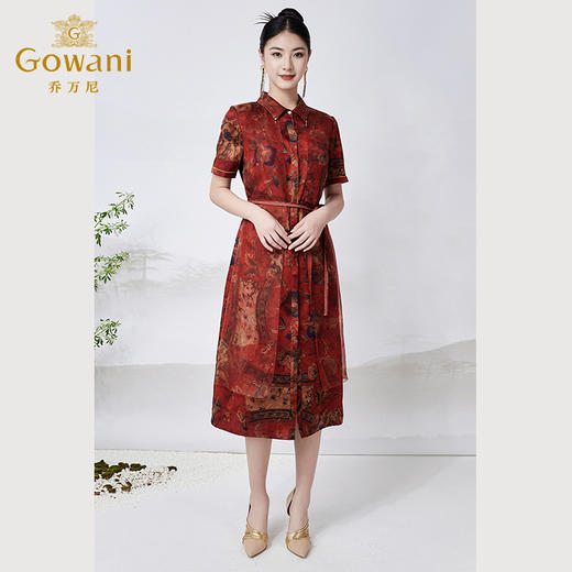 【宫墙柳影】【香云纱】乔万尼重磅真丝连衣裙40mm桑蚕丝新中式ET2E296 商品图3