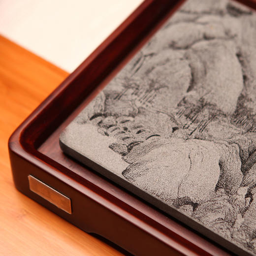 祥福 无垠茶盘 现代乌金石高端家用干泡台茶台茶具茶海茶盘 干泡盘重竹加石材62*23 商品图9