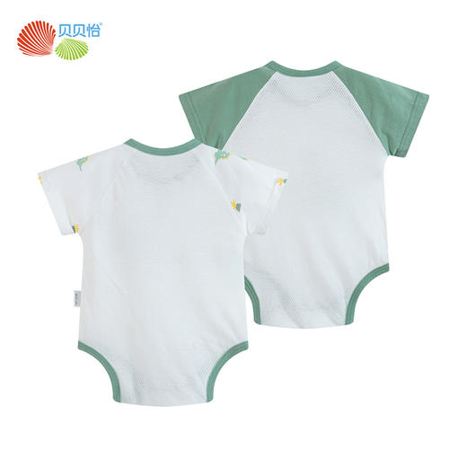 贝贝怡宝宝哈衣夏季婴儿短袖无袖包屁衣儿童爬服包屁衣（两件装）222B055
 商品图6