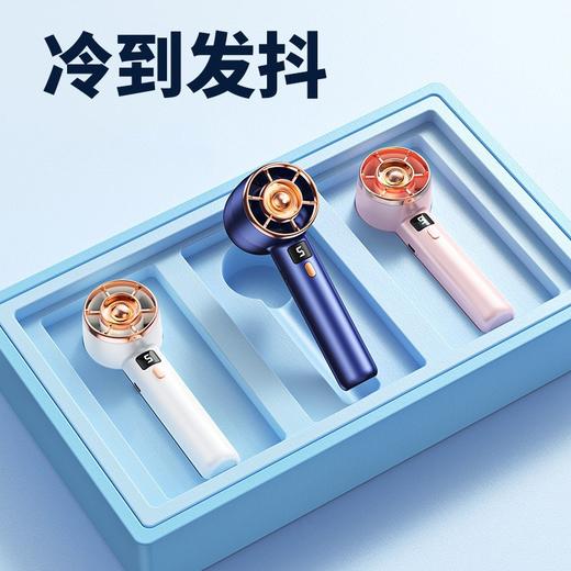 【降温黑科技 小身躯大风力❗️迷你便携式手持小风扇】LED显示屏强劲风力，无声降噪持久续航，环绕式出风小巧便携，新款usb充电超静音大风力电风扇粉丝专属 商品图0