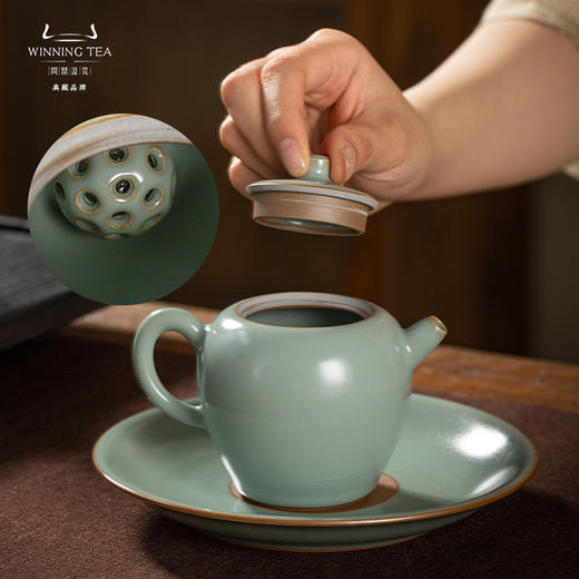 问鼎鼎青系列高升沸泉壶+荣盛壶承（小）（大） 商品图1