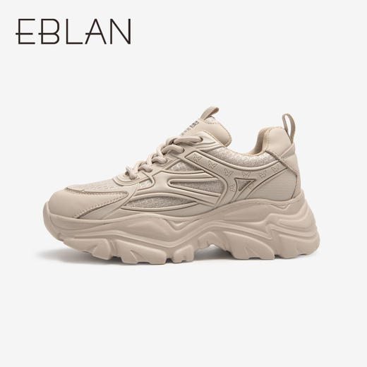 伊伴春季女鞋时尚休闲鞋舒适百搭运动鞋厚底增高老爹鞋B25131902 商品图2