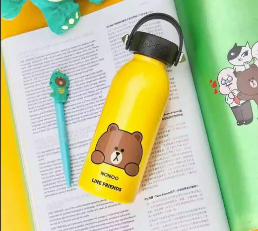 NONOO萌趣酷卡保温杯可爱可妮兔布朗熊水杯便携情侣保温杯 商品图1