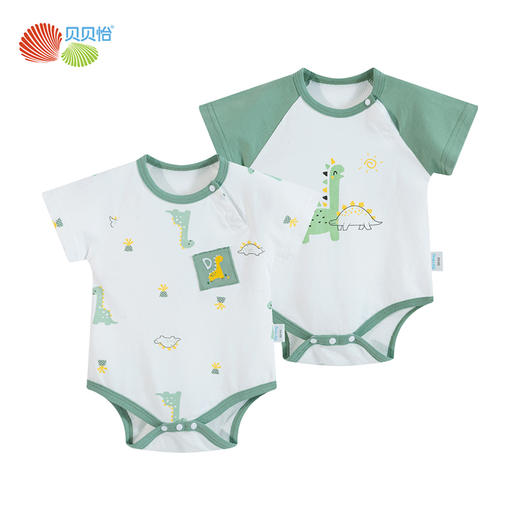 贝贝怡宝宝哈衣夏季婴儿短袖无袖包屁衣儿童爬服包屁衣（两件装）222B055
 商品图7