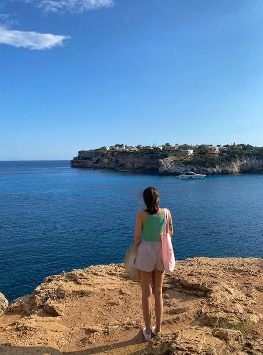 my short pants 粉绿色条纹短裤 商品图2