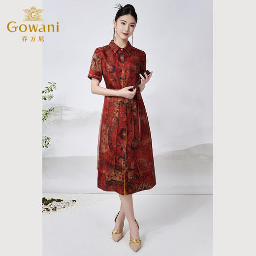 【宫墙柳影】【香云纱】乔万尼重磅真丝连衣裙40mm桑蚕丝新中式ET2E296 商品图2