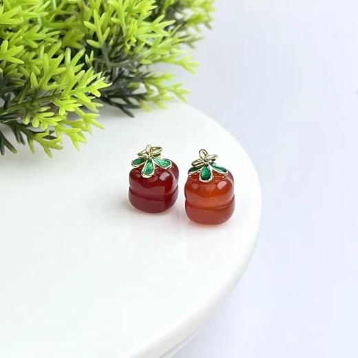 合金盐源吊坠-柿子事事如意 商品图0