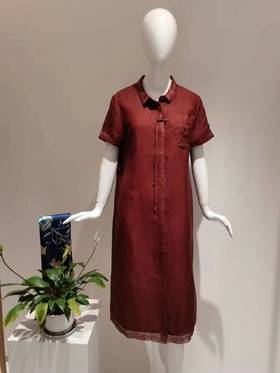 2F阿瓦塔桑蚕丝连衣裙L23080