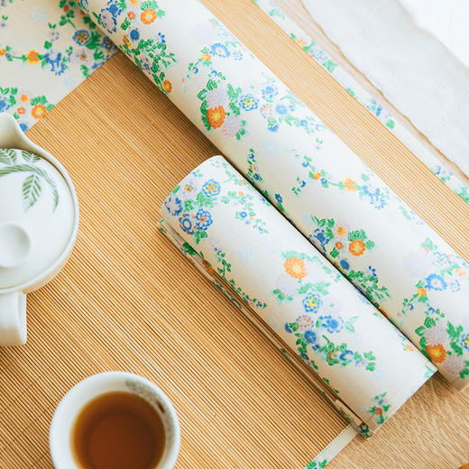 日式碎花系列竹制茶垫新中式中国风茶巾 商品图3