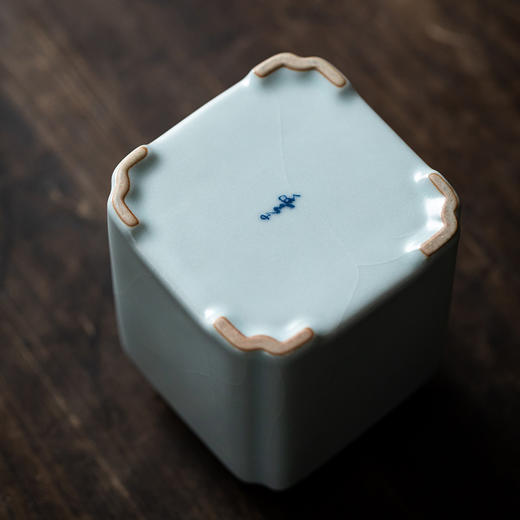 丰子汝窑 圆方罐 茶叶罐 陶瓷茶叶罐存茶罐密封药粉罐礼盒包装 商品图7