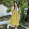 【减龄拼接撞色娃娃领连衣裙】2023夏季新款甜美洋气少女感a字短裙，显瘦甜美穿搭，时尚简约出街必备 商品缩略图1