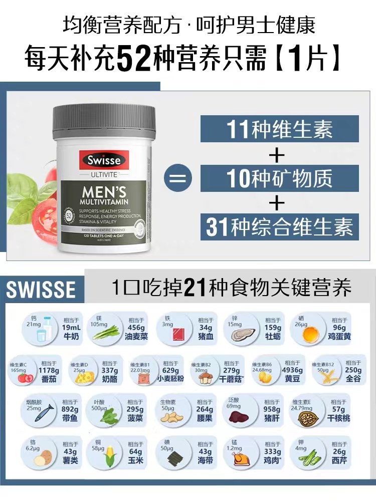 Swisse斯维诗男士复合维生素