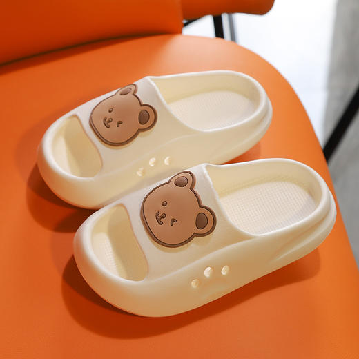 【萌趣卡通！创意小熊儿童一字拖鞋】扇形鞋头防滑耐磨，透气轻便日常百搭，贴肤盆底贴柔软舒适鞋底，久穿不累脚，可爱厚底软底中小童幼儿园小孩凉拖夏粉丝专属 商品图3