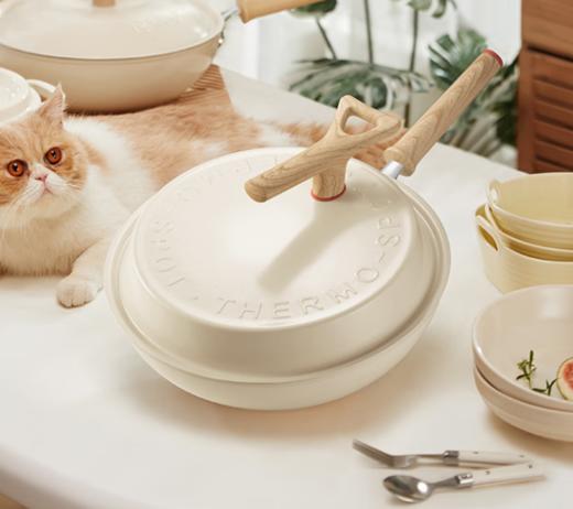 苏泊尔（SUPOR）炒锅不粘锅32cm炒菜锅轻量火红点无烟锅电磁炉燃气灶通用PC32QL1 商品图1