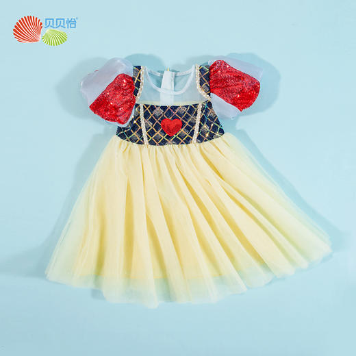 贝贝怡女童短袖连衣裙蓬蓬网纱连衣裙夏季女宝宝仙女裙女孩公主裙 商品图2