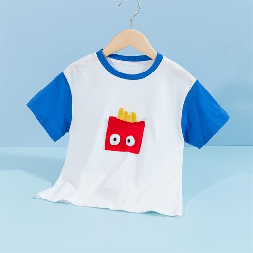 贝贝怡童装男童撞色短袖夏季新款休闲上衣男孩立体卡通T恤潮 商品图5