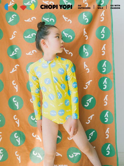 chopiyopi童装 防晒印花连体泳衣 商品图5