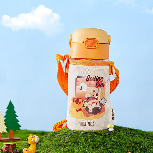 膳魔师（THERMOS）儿童夏季水杯郊游出行杯带刻度吸管杯露营系列 商品图0