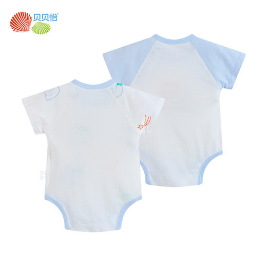 贝贝怡男宝宝短袖包屁衣夏季款新品婴儿爬服透气包屁衣（两件装）222B054
 商品图6