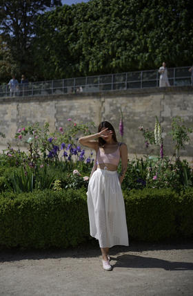 my skirt white cotton lace