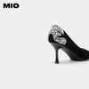 MIO米奥尖头浅口羊皮婚鞋优雅灵动钻饰细跟宴会高跟鞋质感女鞋M234401073 商品缩略图4