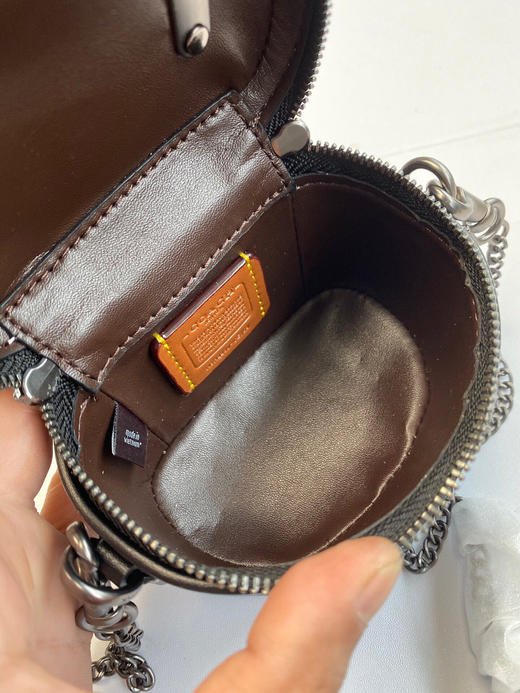 夏季特惠💰450 蔻驰新款 ce768老花 CE769黑色 TRAIL 12号链条斜挎包 Mini盒子包 商品图6