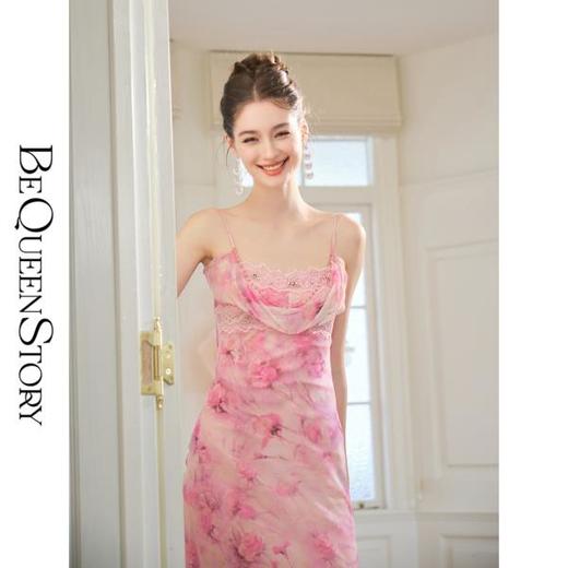 【孤品样衣，不退不换】  【花前月下】气质优雅显瘦鱼尾摆连衣裙夏季新款 商品图3