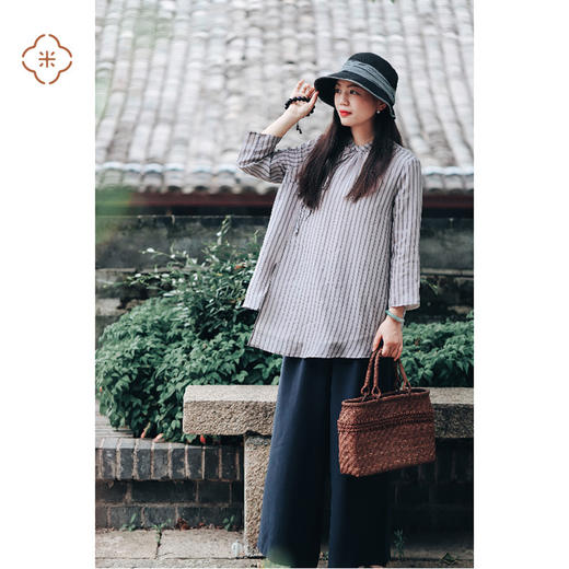 米马成衣  桑蚕丝飘带斜襟真丝上衣 上身比挂着好看~ 商品图1