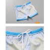 儿童泳衣泳裤泳帽浅蓝色黄色套装男童孩宝宝卡通恐龙小中大童印花平角游泳裤1套 商品缩略图2
