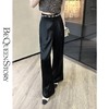 【大货福利，不退不换】  【冰感酸酸裤】休闲百搭气质醋酸阔腿裤&腰链2023夏 商品缩略图3