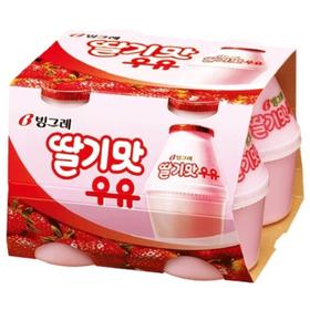 宾格瑞草莓味牛奶(238mlx4)빙그레 딸기맛우유