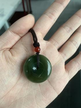 碧玉平安扣-猫眼