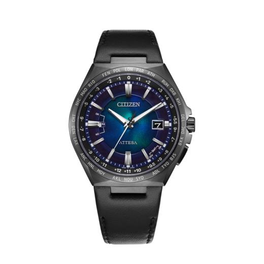 西铁城/CITIZEN蓝色海洋系列ATTESA系列舒博钛海蓝盘商务电波皮带男士手表CB0215-18L 商品图1