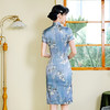 WX-D336真丝改良版复古中国风日常短款修身连衣裙少女 商品缩略图1