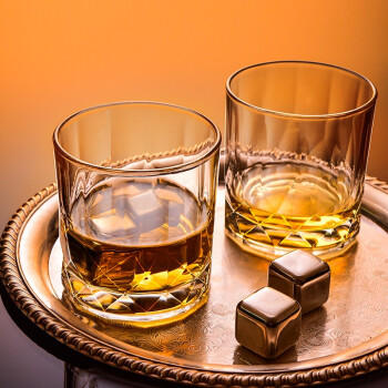 Ocean进口威士忌酒杯家用玻璃洋酒杯烈酒杯加厚水杯啤酒杯套装350ml6只 商品图0