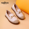 Safiya/索菲娅 2023秋新款外穿一脚蹬休闲编织平底渔夫鞋 SF33112423 商品缩略图9