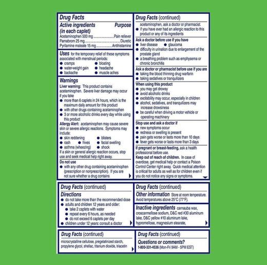 Midol 痛经止痛片无咖啡因版24颗装 商品图2