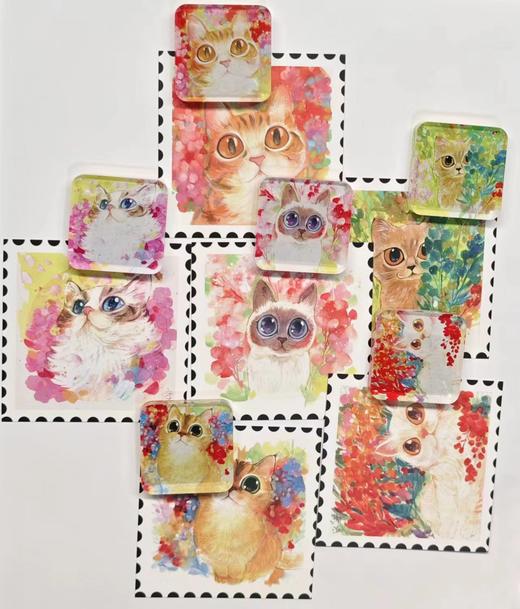 泡面猫丨冰箱贴 |花与猫系列 商品图0